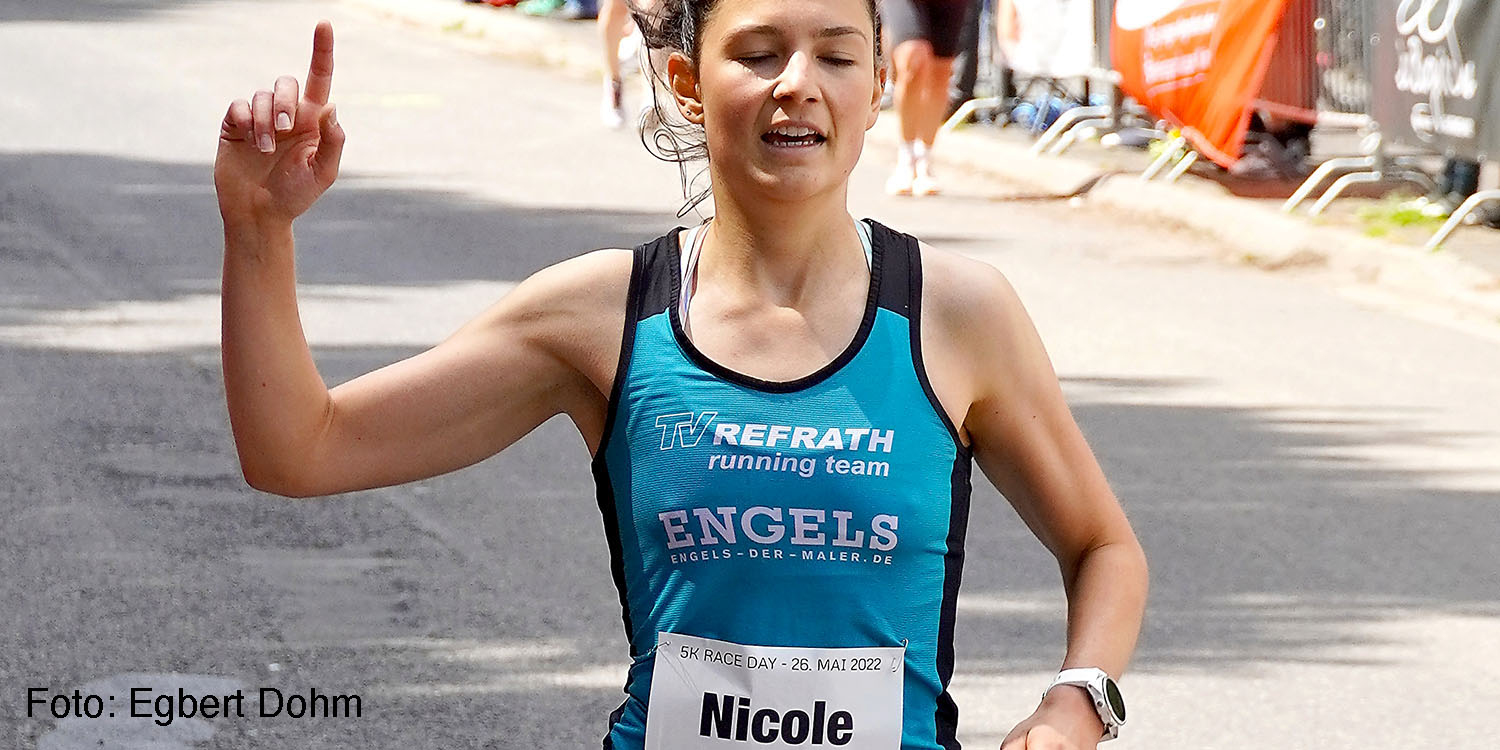 Nicole Scholz läuft zum NordrheinTitel über 5 Kilometer Laufen57